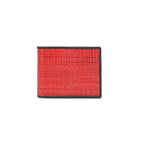 Celtic Handwoven Genuine Leather Bi-Fold Wallet – Red & Black
