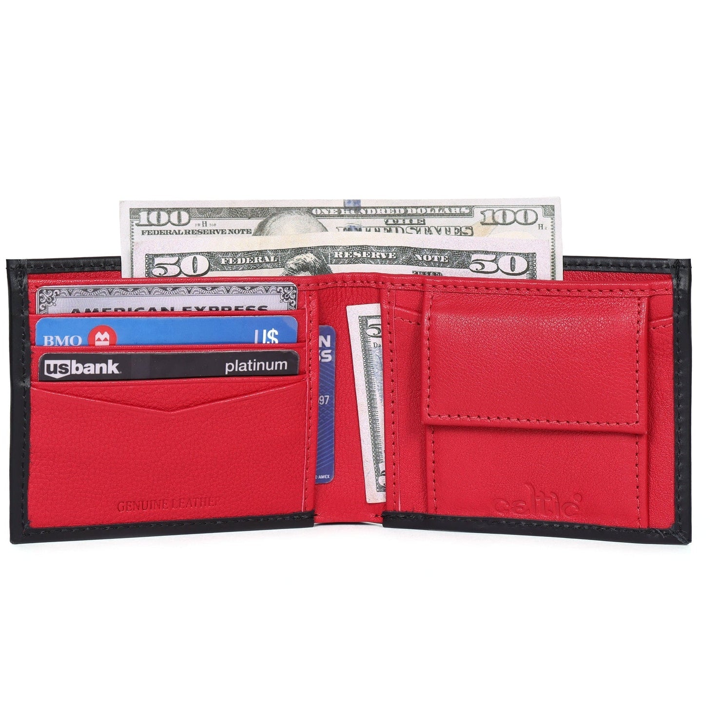 Celtic  Genuine Leather Bi-Fold Wallet with Coin Pocket | Stylish Men’s Wallet