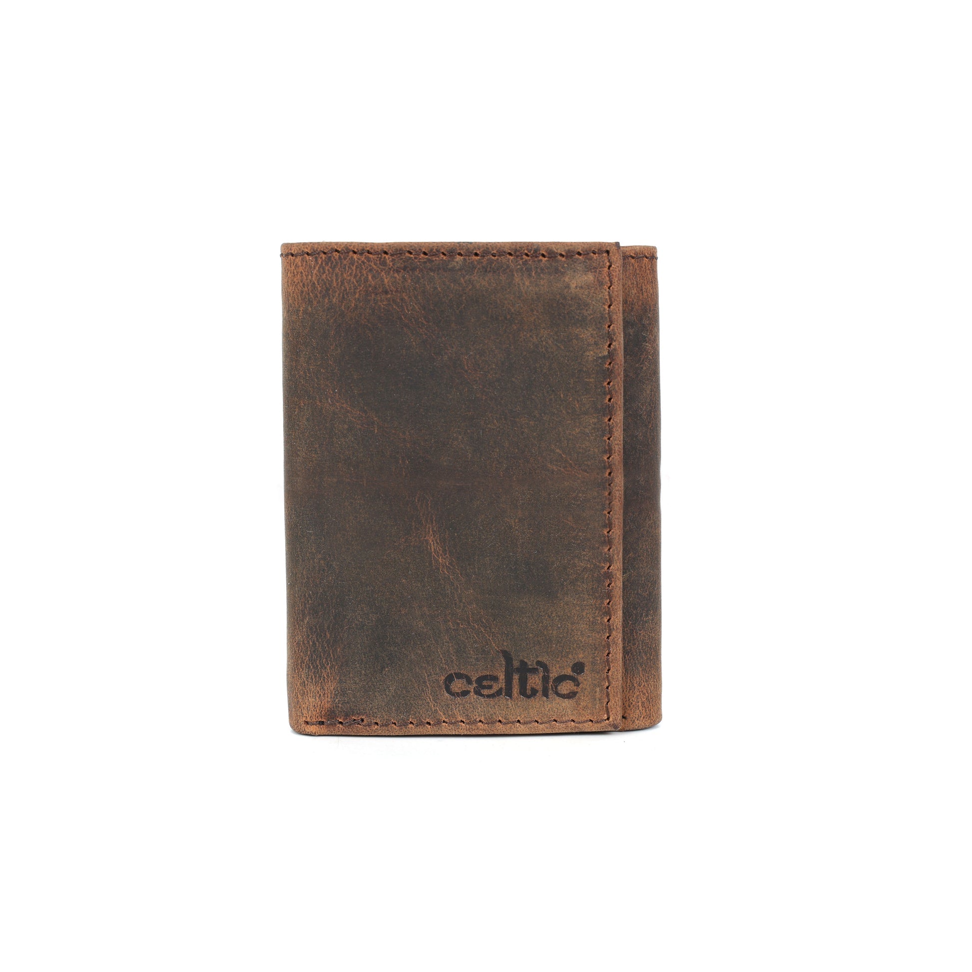 Premium Vintage Tri-Fold Genuine Leather Wallet | Export Quality | Multi-Card & ID Holder