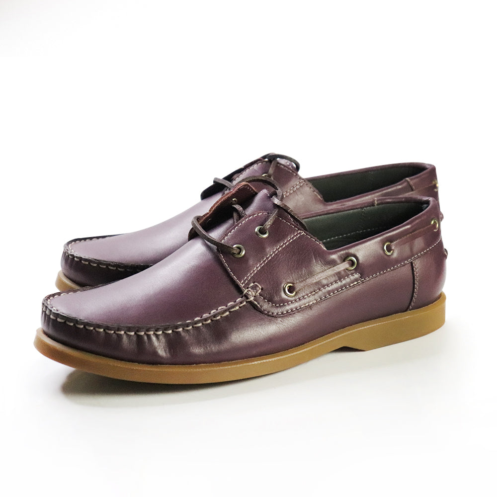 Laced Up Closure Genuine Leather Slip On Flat Stylish Retro Design Men Fashion Wear Shoes