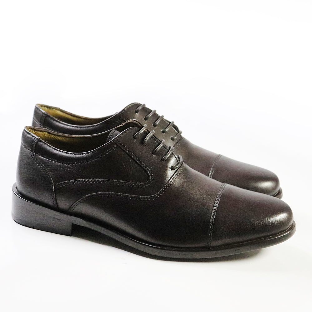 Men's Genuine Leather Milano Cap Toe Formal Shoes Hand Crafted to perfection by renowned Artisans. Lace Ups