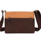 Premium Export Quality Canvas & Leather Crossbody Sling Bag with Multiple Zip Pockets | Travel Everyday Use