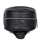 Premium Leather Backpack with Front Zip Pocket & Adjustable Shoulder Straps