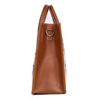 Premium Export Handwoven Leather Tote Bag | Spacious 2 Compartment & Zip Closure