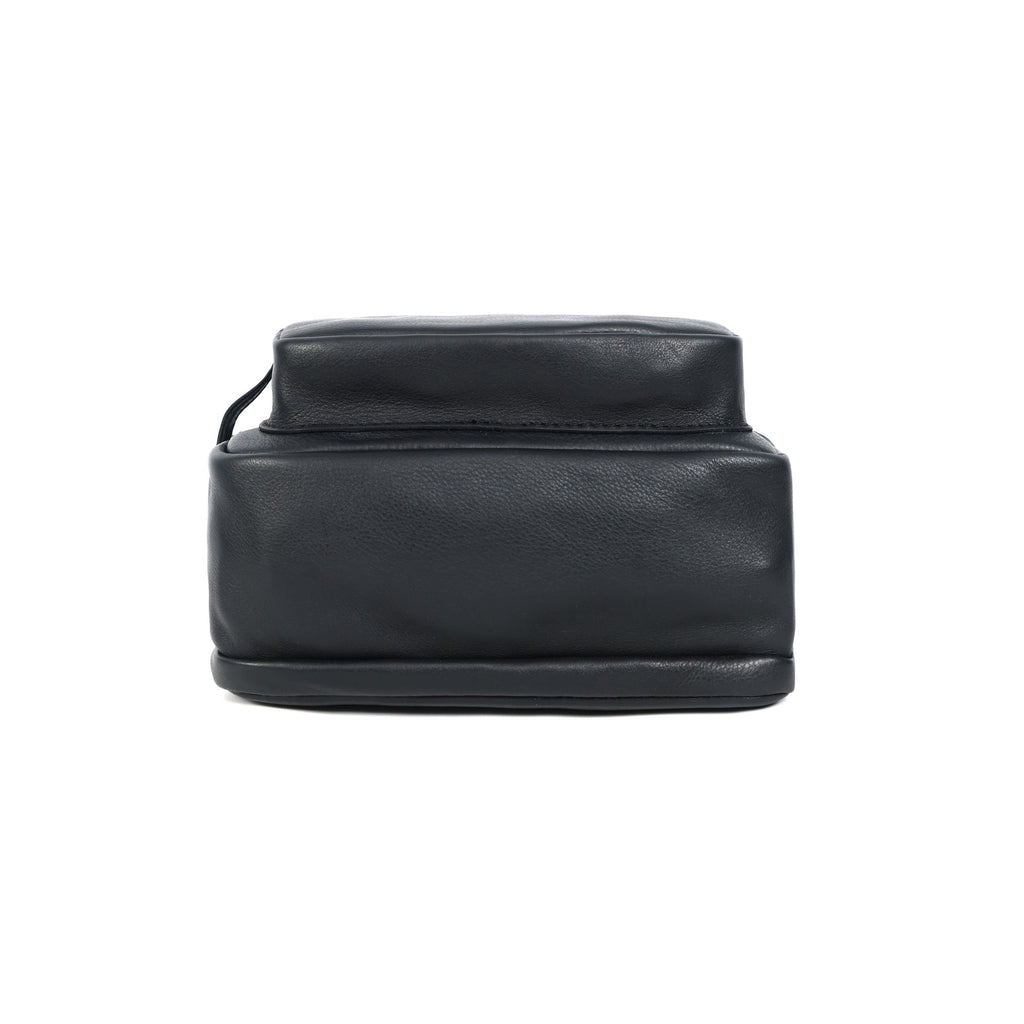 Premium Export Quality Genuine Leather Crossbody Bag with Dual Zip Pockets & Strap