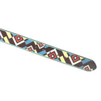 Unisex Handcrafted Patterned Leather Fabric Belt With Vintage Buckle For Casual Wear