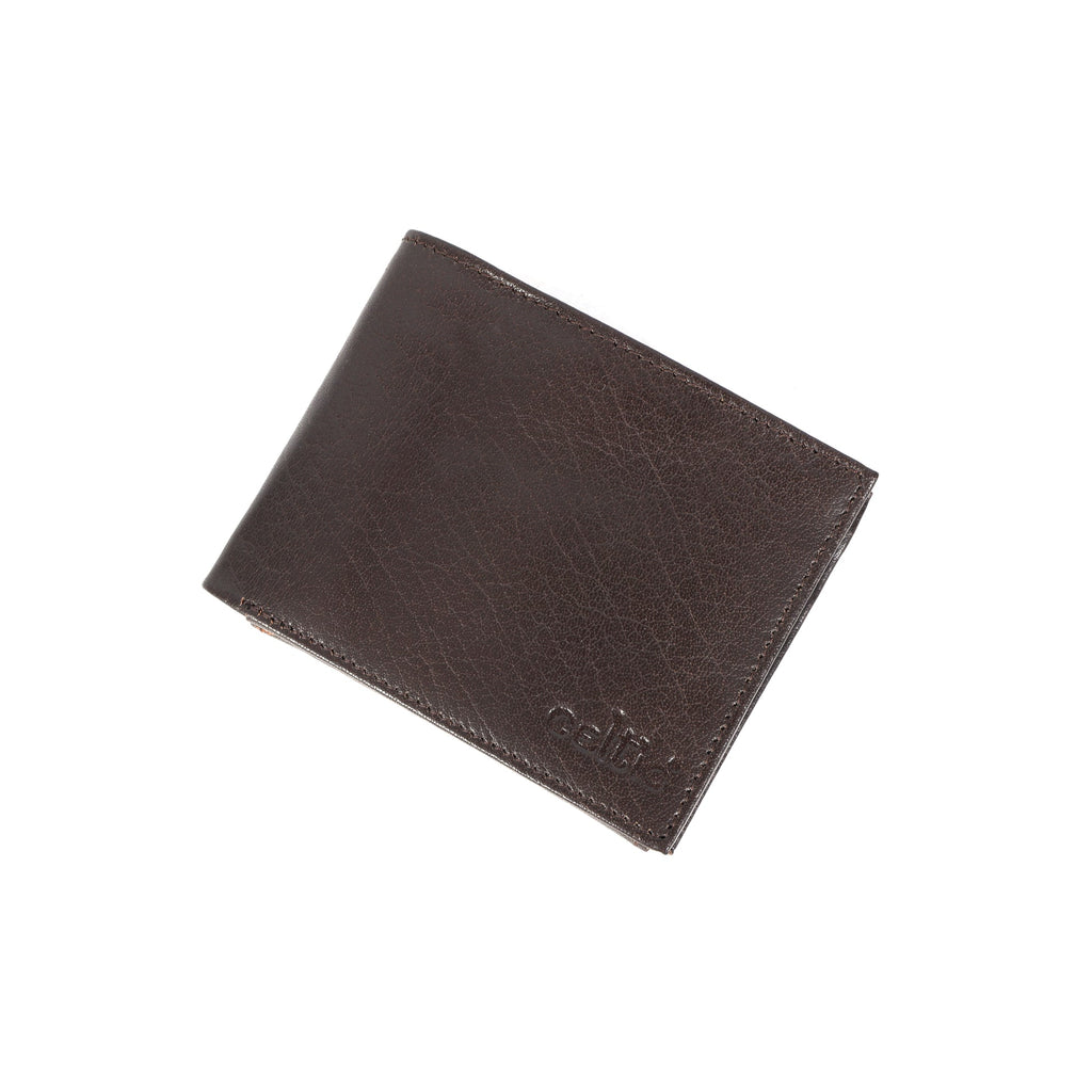 Celtic Vintage Brown Genuine Leather Card Holder Wallet – Slim & Stylish
