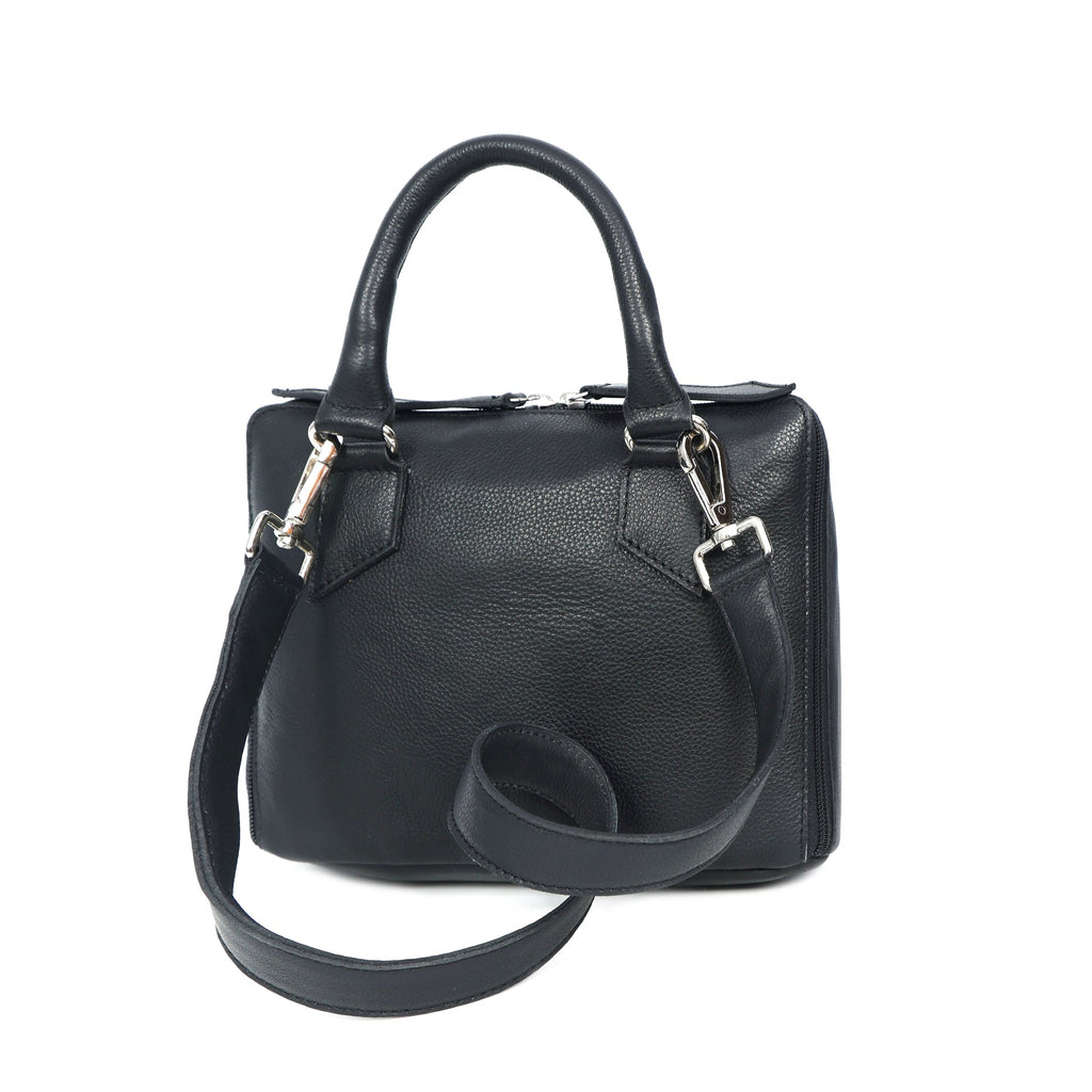 Black Premium Soft 100% Pure Leather Handheld Bag ƒ????? Elegant & Durable Everyday Purse. BG-1629