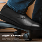 Leather Blucher Shoes – Open-Lace Derby Design with Cushioned TPR Comfort Sole & Breathable Leather Lining
