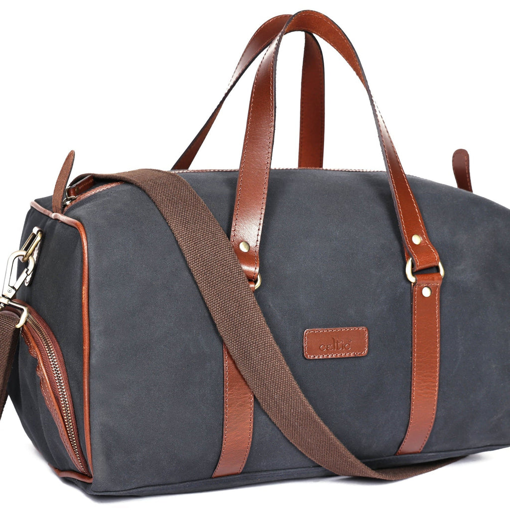Premium Heavy-Duty Canvas Travel Duffel Bag with Shoe Compartment  Weekender & Gym Bag