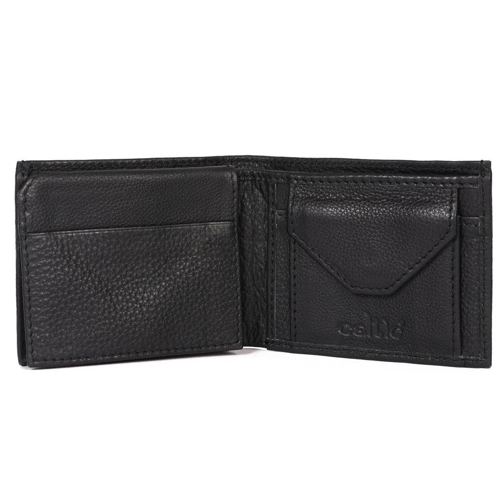 Premium Genuine Leather Bi-Fold Wallet | Sleek Coin Pocket & Card Organizer | Export Quality