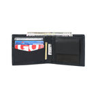 Celtic Handwoven Genuine Leather Bi-Fold Wallet – Tan & Black