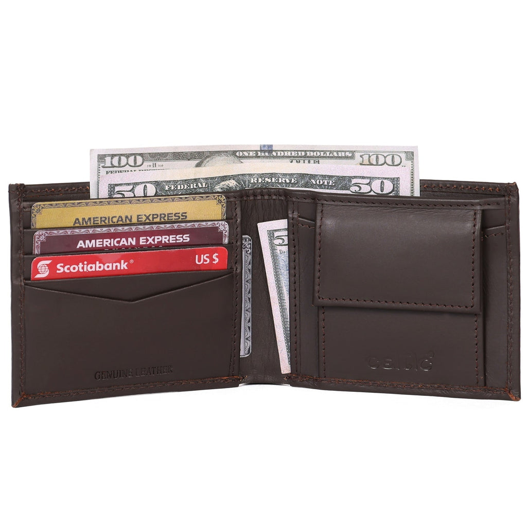 Celtic Genuine Leather Bi-Fold Wallet with Coin Pocket | Slim & Stylish Men’s Wallet