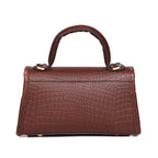 Premium  Leather Top-Handle Handbag with Flap Closure