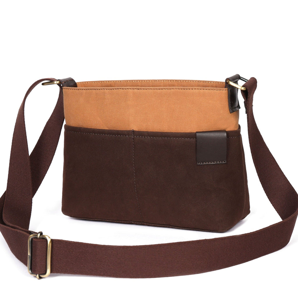 Premium Export Quality Canvas & Leather Crossbody Sling Bag with Multiple Zip Pockets | Travel Everyday Use