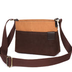 Premium Export Quality Canvas & Leather Crossbody Sling Bag with Multiple Zip Pockets | Travel Everyday Use