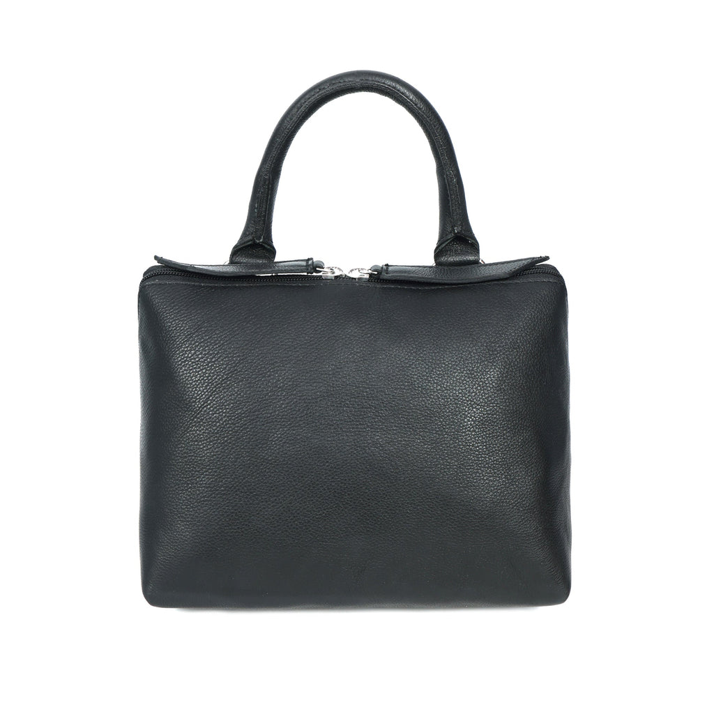 Black Premium Soft 100% Pure Leather Handheld Bag ƒ????? Elegant & Durable Everyday Purse. BG-1629