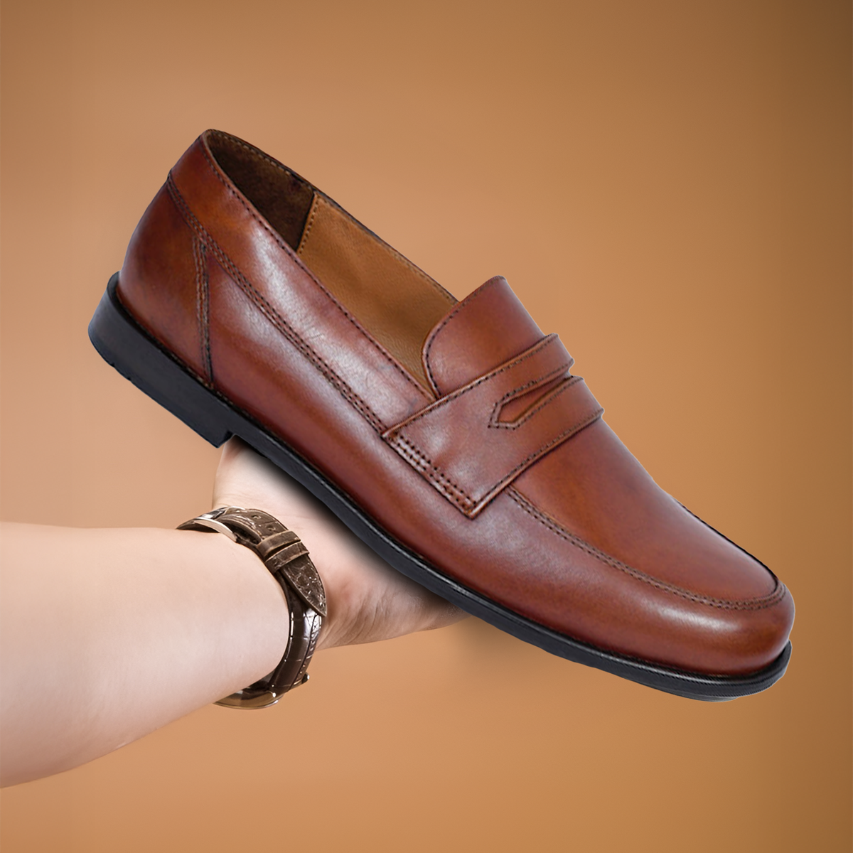 Men’s Leather Slip-On Loafers