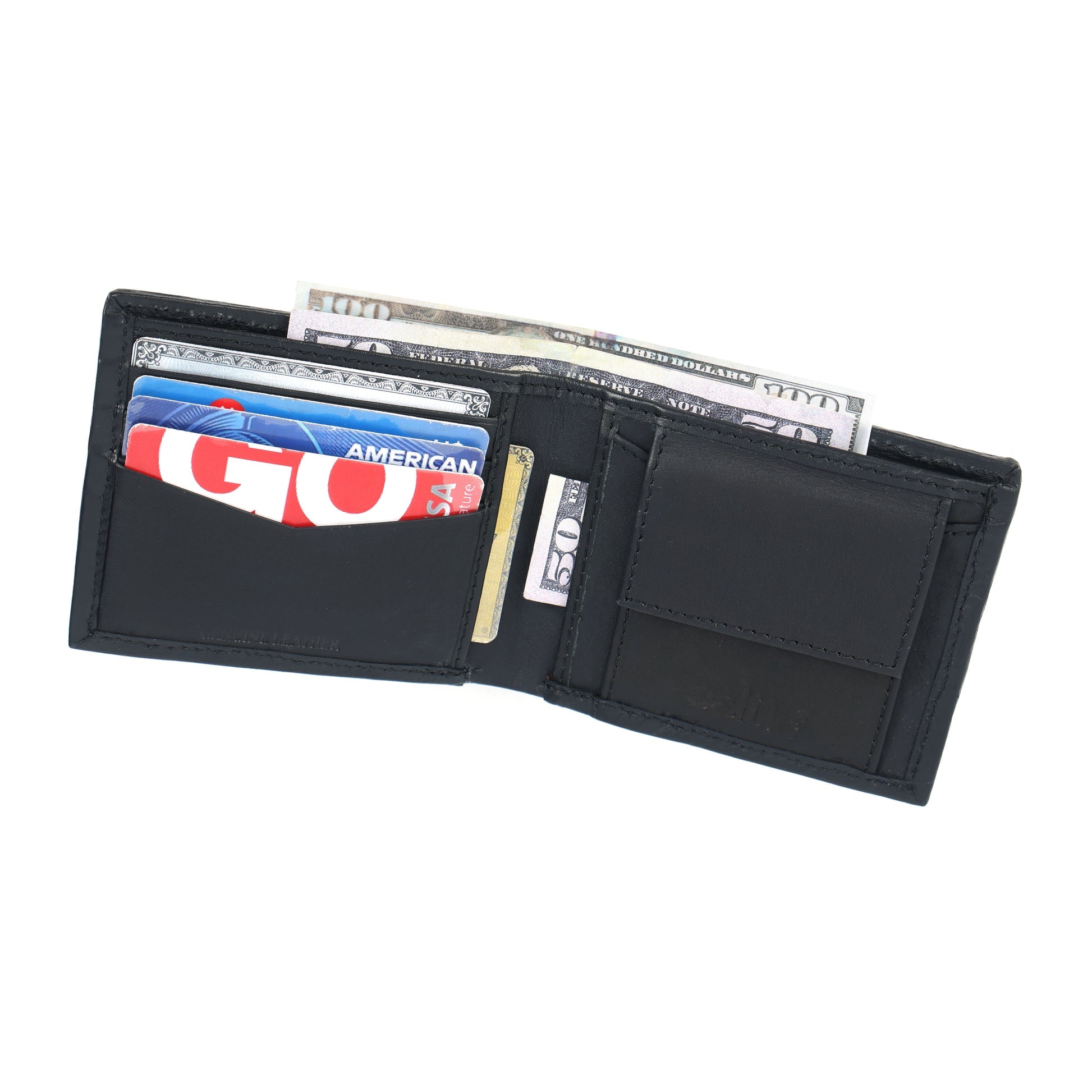 Celtic Handwoven Genuine Leather Bi-Fold Wallet – Red & Black