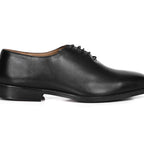 Mens Genuine Leather Formal Lace-Up Shoes  Classic Black Office Wear