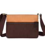 Premium Export Quality Canvas & Leather Crossbody Sling Bag with Multiple Zip Pockets | Travel Everyday Use