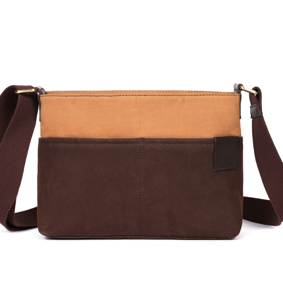 Premium Export Quality Canvas & Leather Crossbody Sling Bag with Multiple Zip Pockets | Travel Everyday Use