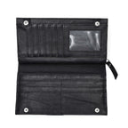 Premium Genuine Leather Long Wallet for Women with Multiple Card Slots & Zip Coin Pocket