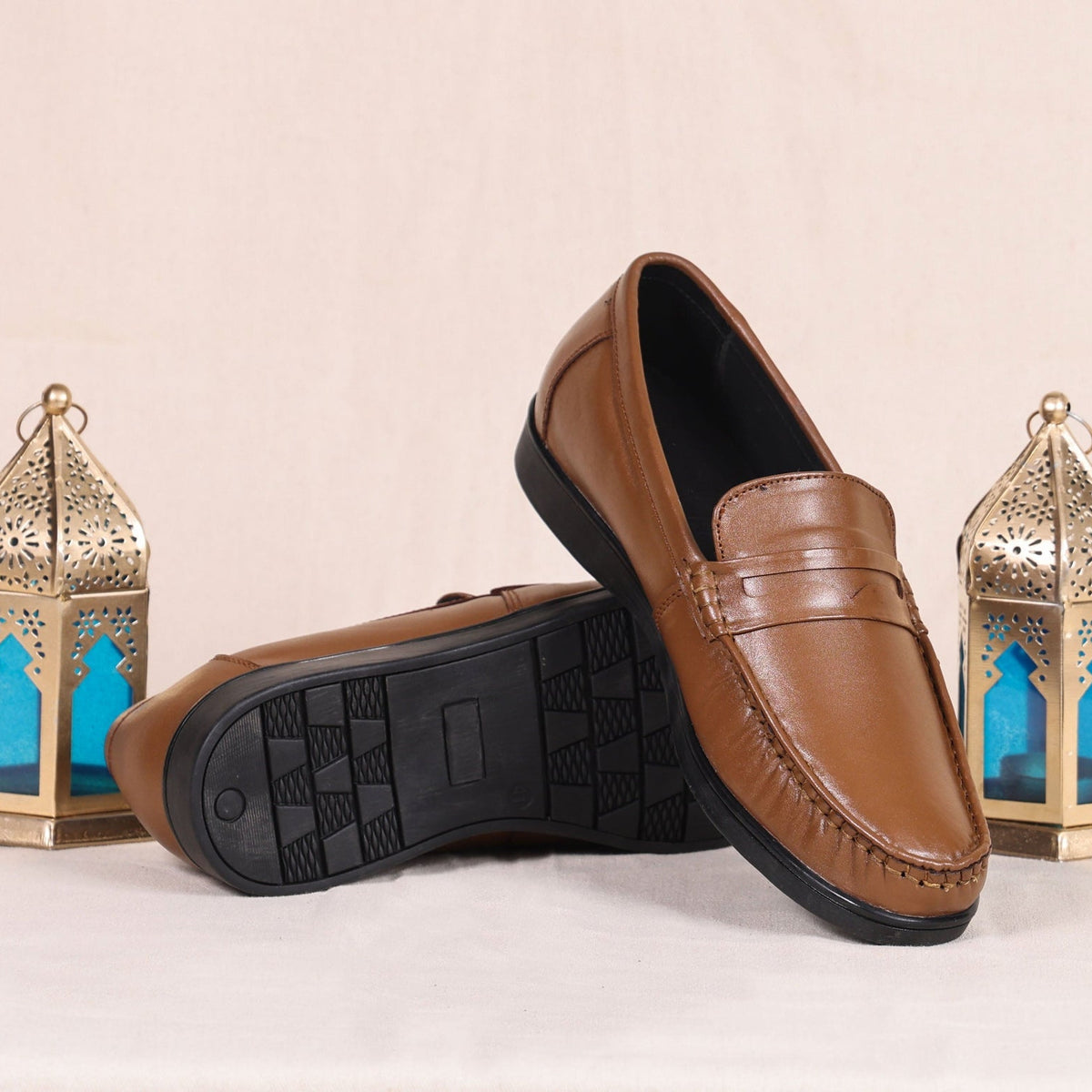 Men's Genuine Leather Penny Loafers an Formal Slip-On Shoes