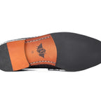 Mens Handwoven Genuine Leather Penny Loafers  Dark Brown Formal Slip-On Shoes