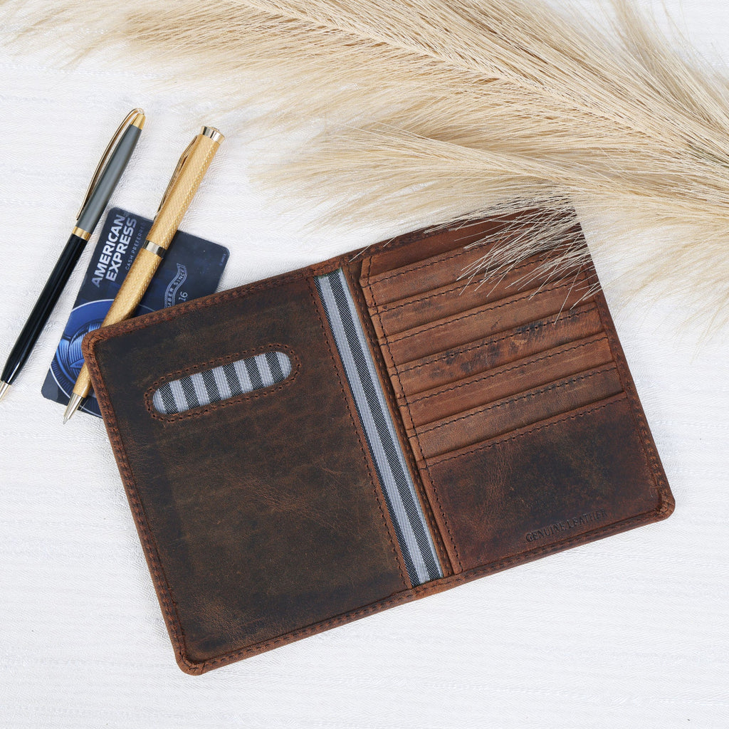 Celtic Premium Vintage Brown Genuine Leather Card Holder Wallet – Slim & Stylish