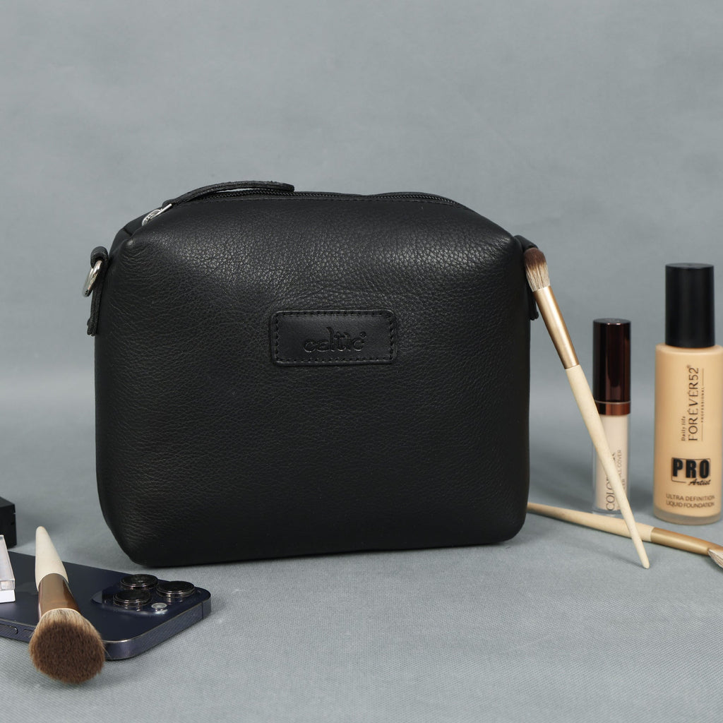 Premium Export Quality Genuine Leather Compact Crossbody Bag with Adjustable Strap