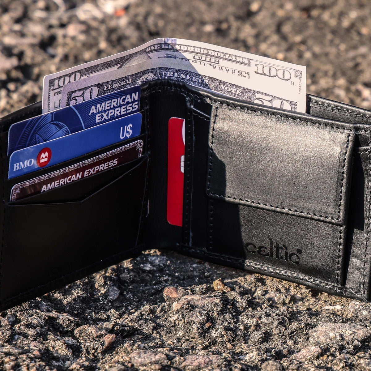 Celtic  Genuine Leather Bi-Fold Wallet with Coin Pocket | Stylish Men’s Wallet