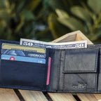 Premium Leather Style Combo | Braided Wallet & Printed Belt