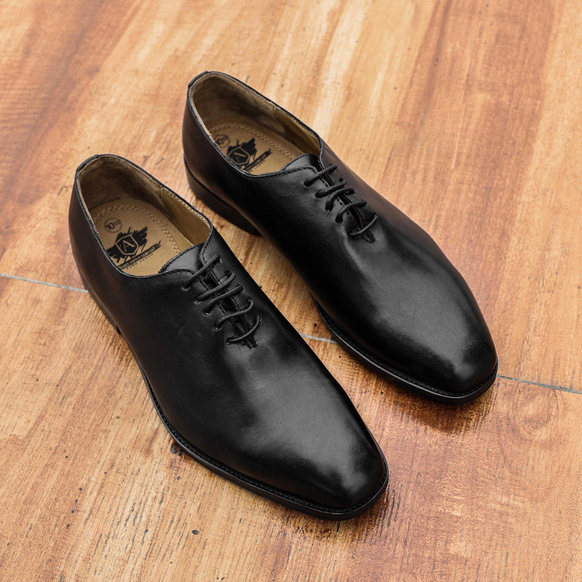 Mens Genuine Leather Formal Lace-Up Shoes  Classic Black Office Wear