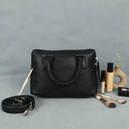 Black Premium Soft 100% Pure Leather Handheld Bag ƒ????? Elegant & Durable Everyday Purse. BG-1629