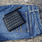 Carved Belt & Braided Wallet Combo