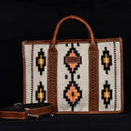 Premium Export Handwoven Leather Tote Bag | Spacious 2 Compartment & Zip Closure