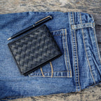 Premium Leather Style Combo | Braided Wallet & Printed Belt