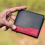 Premium Black Leather Wallet for Men | Export Quality with ID Window & Secure Coin Pocket