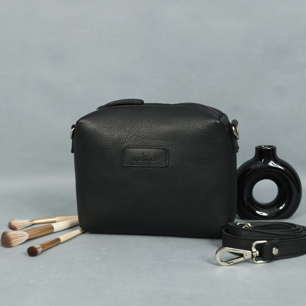 Premium Export Quality Genuine Leather Compact Crossbody Bag with Adjustable Strap