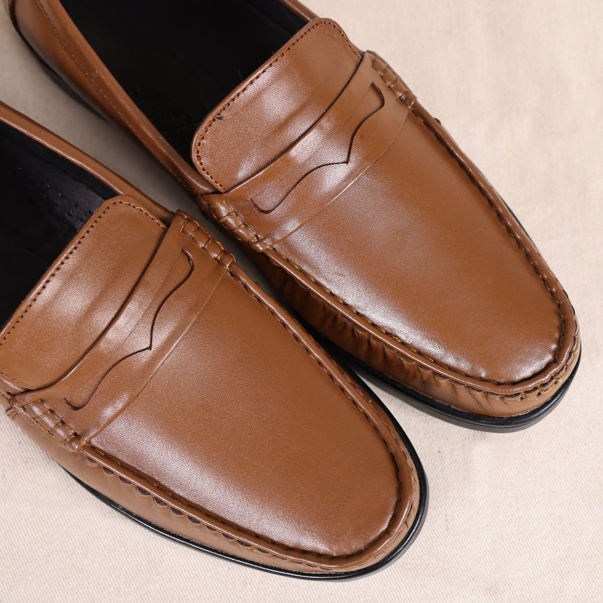Men's Genuine Leather Penny Loafers an Formal Slip-On Shoes