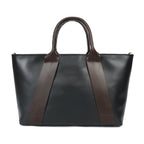 Premium Two-Tone Leather tote bag with Detachable Sling