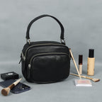 Premium Export Quality Genuine Leather Crossbody Bag with Dual Zip Pockets & Strap