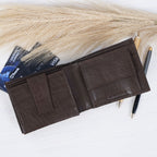Celtic Vintage Brown Genuine Leather Card Holder Wallet – Slim & Stylish