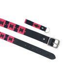 Unisex Handcrafted Tribal Pattern Canvas Leather Belt Stylish Casual Wear Accessory