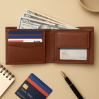 Celtic Genuine Leather Bi-Fold Wallet with ID Window & Coin Pocket