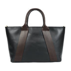 Premium Two-Tone Leather tote bag with Detachable Sling