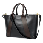 Premium Two-Tone Leather tote bag with Detachable Sling