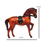 Exquisite Handcrafted Walking Leather Horse Showpiece for Elegant Office & Home Decor.