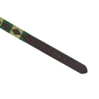 Unisex Handcrafted Leather Woven Green Buckle Artisan Casual Wear Accessory